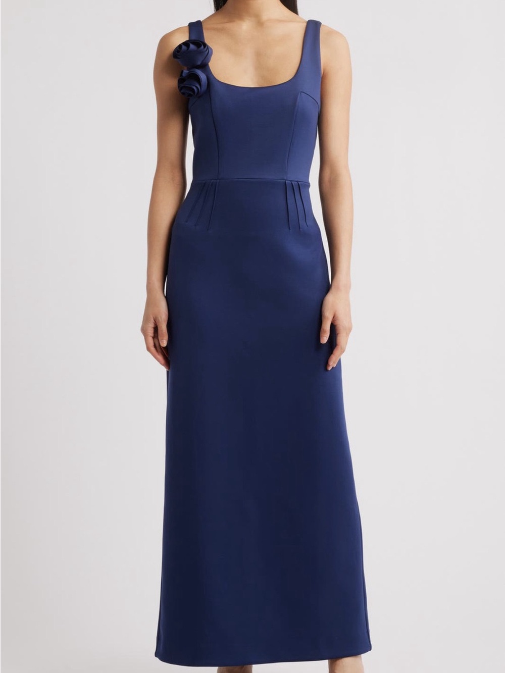 Lilly Pulitzer Jade Sleeveless Scoop Neck Maxi Dress With Rosette Detail